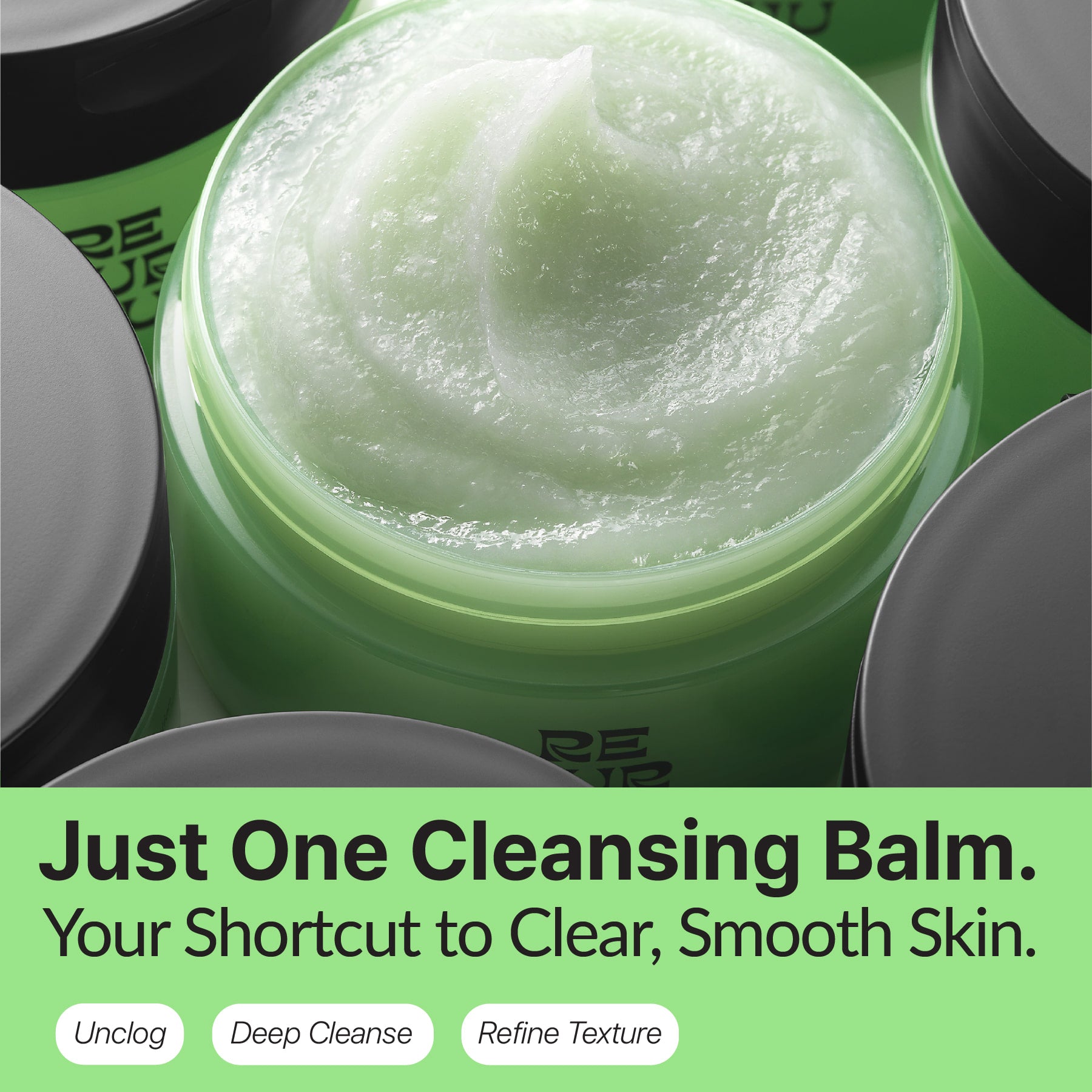 Returnu Pore Shooter Cleansing Balm rich balm texture on skin