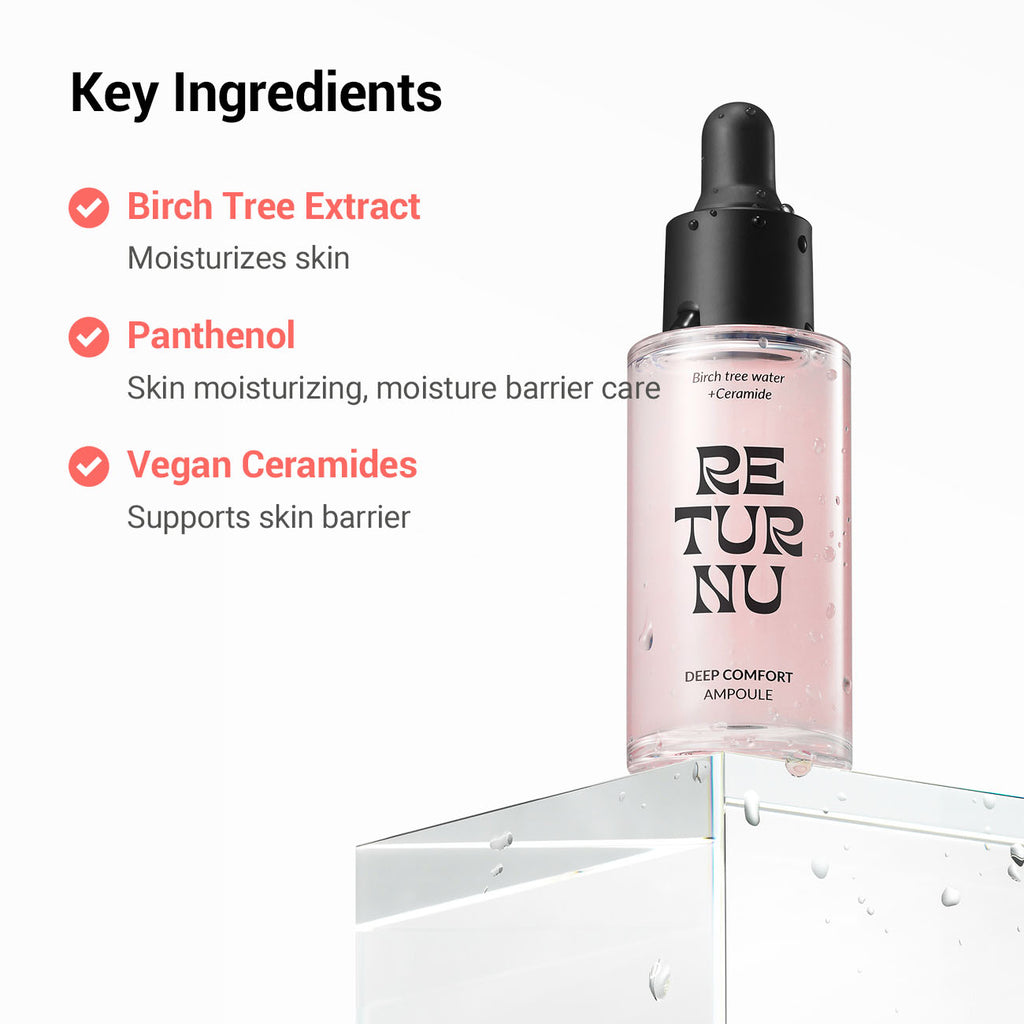 Returnu Deep Comfort Ampoule lightweight serum consistency