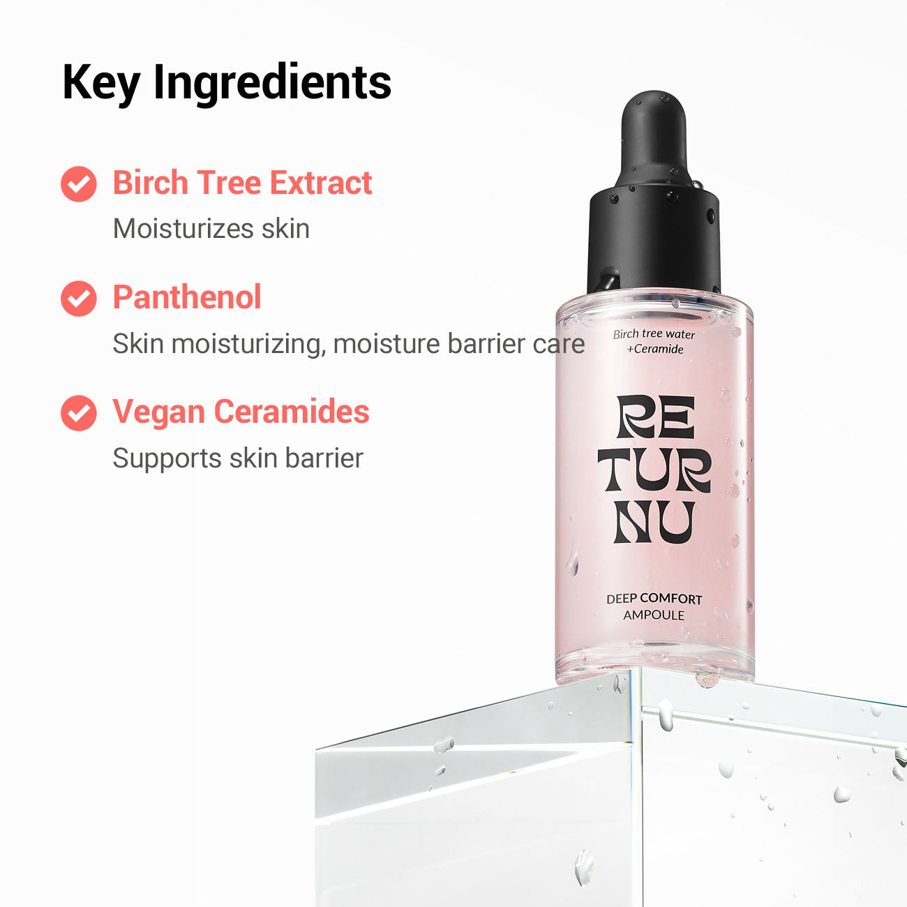 Returnu Deep Comfort Ampoule lightweight serum consistency