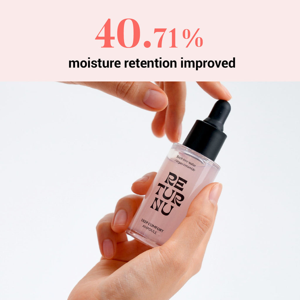 Returnu Deep Comfort Ampoule hydrating formula absorption