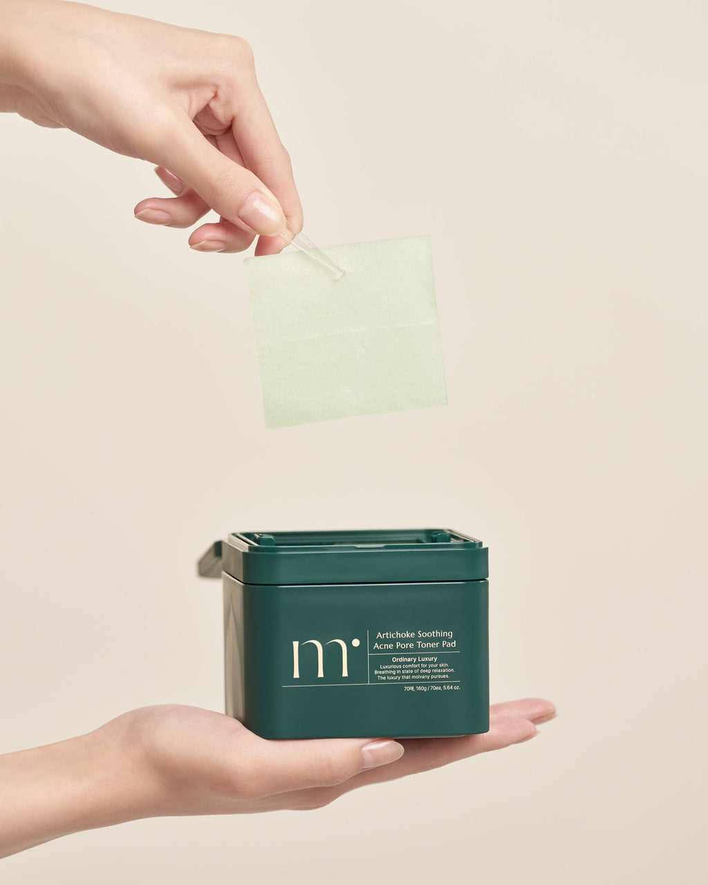 Molvany Artichoke Soothing Acne Pore Toner Pad - Korean skincare exfoliating pads