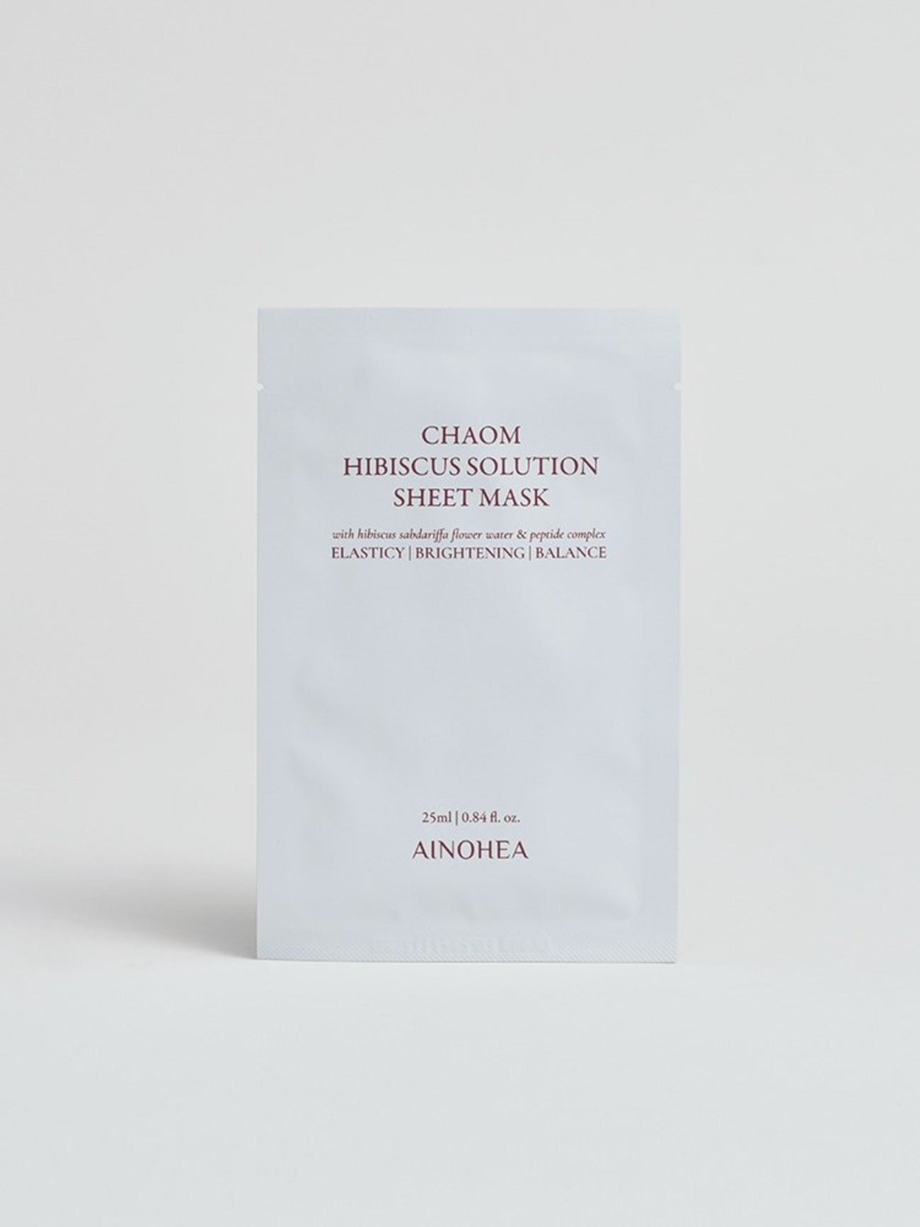 Ainohea Chaom Hibiscus Solution Sheet Mask - Korean skincare hydrating facial mask