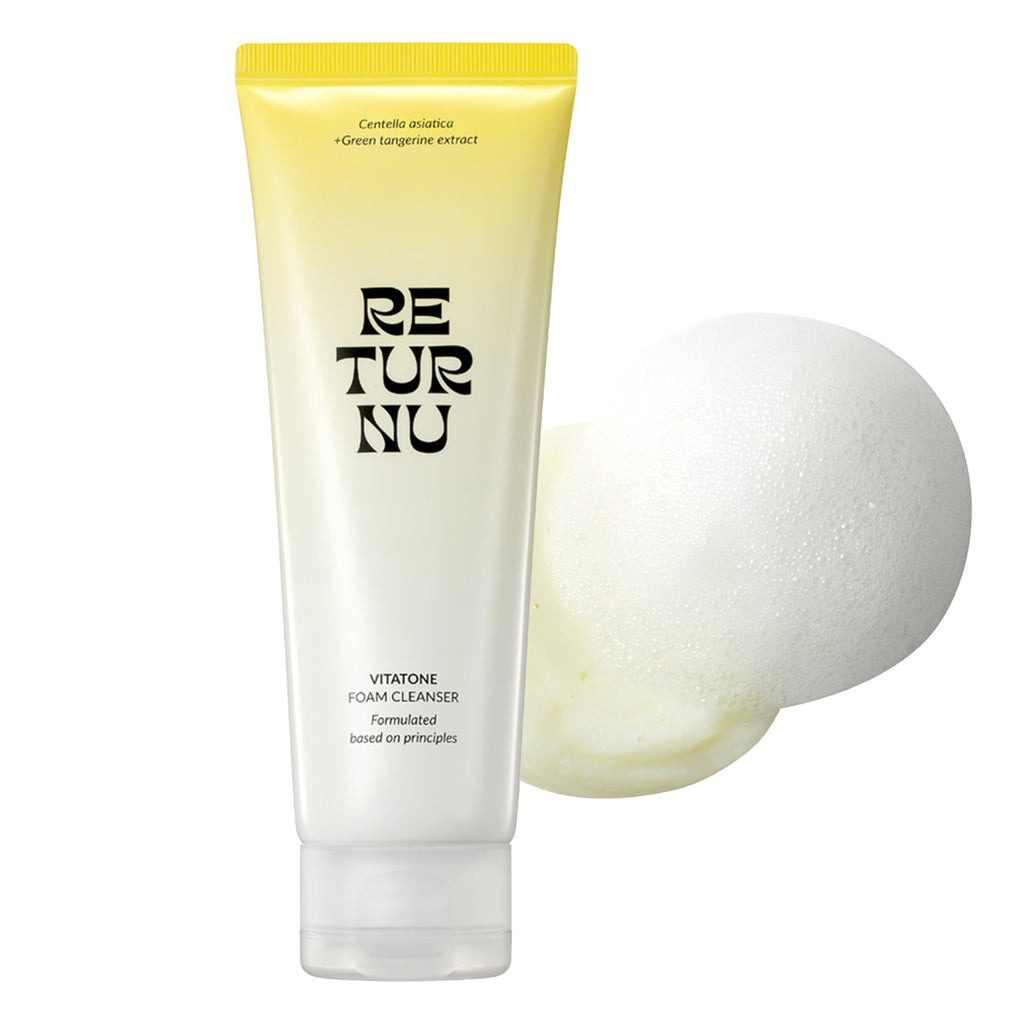 Returnu Vitatone Foam Cleanser - Korean skincare vitamin-enriched brightening face wash