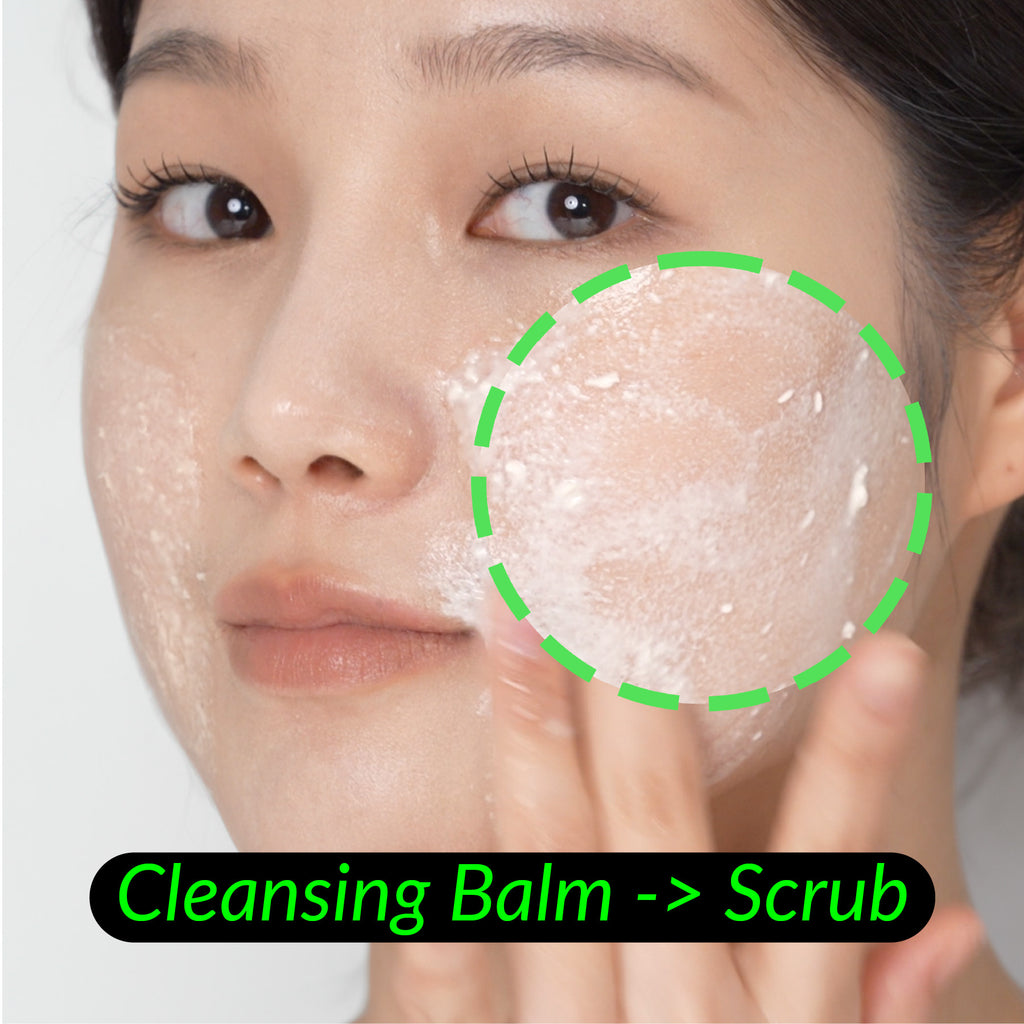 Returnu Pore Shooter Cleansing Balm before and after pore cleansing