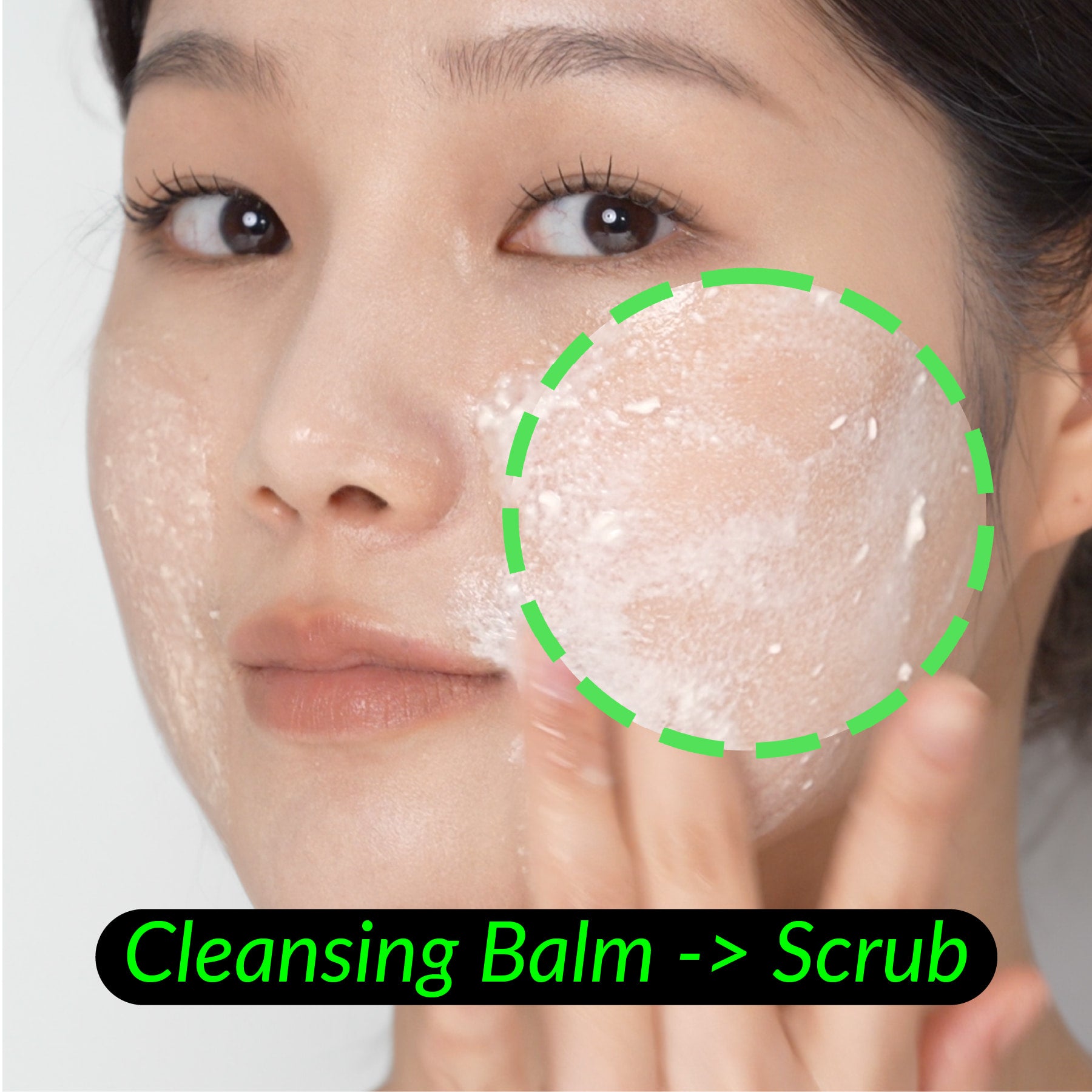 Returnu Pore Shooter Cleansing Balm before and after pore cleansing